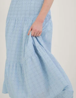 MONSOON Belle Broderie Tiered Dress Blue -Amour Fashion 24 54277002 4
