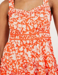 MONSOON Myra Hanky Hem Dress Orange -Amour Fashion 24 54279415 4