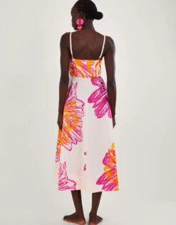 MONSOON Marguerite Floral Poplin Dress In Sustainable Cotton Ivory -Amour Fashion 24 54281846 3