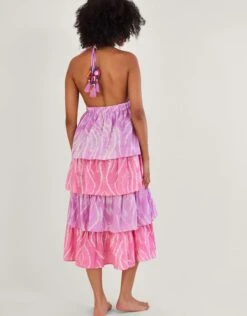MONSOON Shibori Dye Print Tiered Dress Purple 11 MONSOON Shibori Dye Print Tiered Dress Purple -Amour Fashion 24 54283694 3