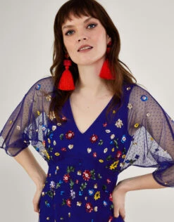 MONSOON Stephanie Embellished Dress Blue 10 MONSOON Stephanie Embellished Dress Blue -Amour Fashion 24 54286632 4