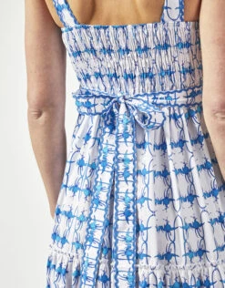 DEEBA Willa Print Tiered Dress White -Amour Fashion 24 54295413 5