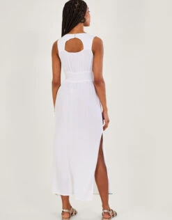 MONSOON Mosaic Embroidered Midi Dress In LENZING™ ECOVERO™ White -Amour Fashion 24 54306513 3
