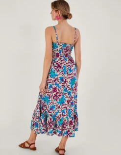 MONSOON Fire Flower Ikat Cami Dress Blue -Amour Fashion 24 54315402 3