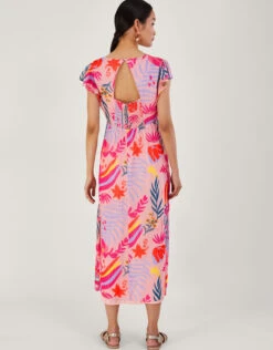 MONSOON Sienna Embellished Metallic Dress With Recycled Polyester Pink -Amour Fashion 24 64018910 3