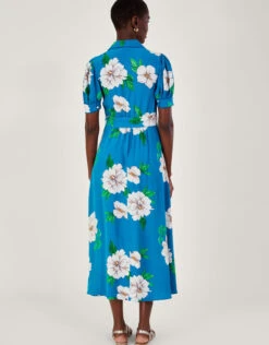 MONSOON Milana Embellished Shirt Dress In Sustainable Viscose Blue -Amour Fashion 24 64019902 3