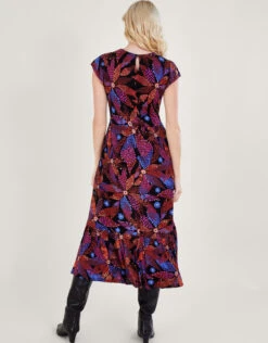 MONSOON Shirred Floral Dress In LENZING™ ECOVERO™ Black -Amour Fashion 24 64070301 3