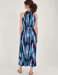 MONSOON Holly Print Halter Neck Maxi Dress Blue -Amour Fashion 24 64074761 3