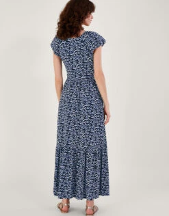 MONSOON Gio Print Shirred Dress Black -Amour Fashion 24 64074801 3