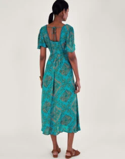 MONSOON Print Midi Dress Blue -Amour Fashion 24 64177680 3