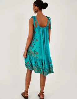 MONSOON Tile Print Flippy Dress Blue 9 MONSOON Tile Print Flippy Dress Blue -Amour Fashion 24 64177880 3