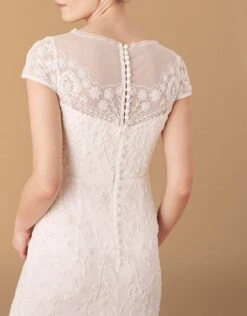 MONSOON Sophie Beaded Floral Bridal Dress Ivory -Amour Fashion 25 14998246 5