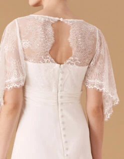 MONSOON Linda Lace Angel Sleeve Bridal Dress Ivory 10 MONSOON Linda Lace Angel Sleeve Bridal Dress Ivory -Amour Fashion 25 14998446 5