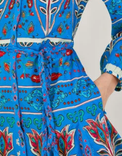 MONSOON Mixed Print Shirt Dress Blue -Amour Fashion 25 54015602 4