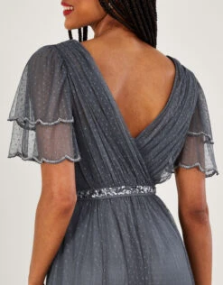 MONSOON Isla Spot Mesh Maxi Dress Blue -Amour Fashion 25 54080298 4