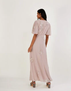MONSOON August Embellished Maxi Dress Pink -Amour Fashion 25 54080521 6