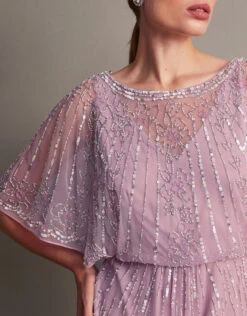 MONSOON Elizabeth Embellished Shorter Length Maxi Dress Pink -Amour Fashion 25 54083655 4