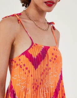 MONSOON Bandhani Dye Cami Midi Dress Orange -Amour Fashion 25 54156915 4