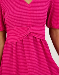 MONSOON Twist Detail Jersey Midi Dress Pink -Amour Fashion 25 54273410 4