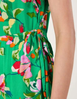 MONSOON Lilou Floral Tea Dress In Sustainable Viscose Green 10 MONSOON Lilou Floral Tea Dress In Sustainable Viscose Green -Amour Fashion 25 54276207 4