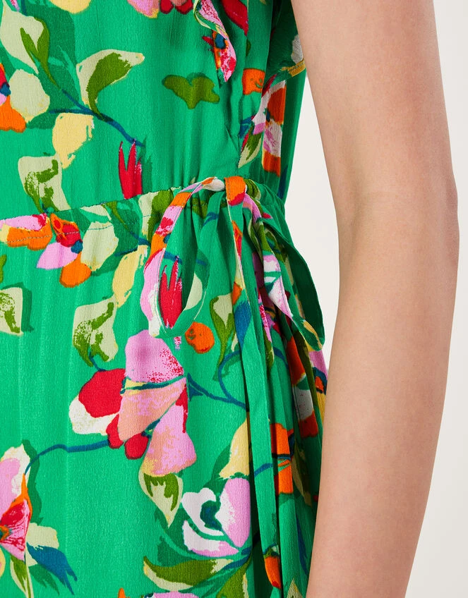 MONSOON Lilou Floral Tea Dress In Sustainable Viscose Green 6 MONSOON Lilou Floral Tea Dress In Sustainable Viscose Green - Image 4