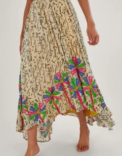 MONSOON Handkerchief Hem Print Dress With LENZING™ ECOVERO™ Yellow -Amour Fashion 25 54281514 4