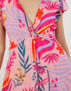 MONSOON Sienna Embellished Metallic Dress With Recycled Polyester Pink -Amour Fashion 25 64018910 4