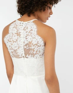 MONSOON Anne Lace Back Satin Maxi Wedding Dress Ivory -Amour Fashion 25 64020746 5