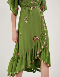MONSOON Renee Wrap Dress Green -Amour Fashion 25 64024207 4