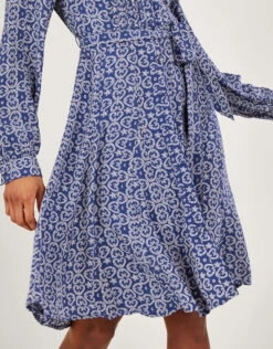 MONSOON Josephina Print Shirt Dress Blue -Amour Fashion 25 64043702 4