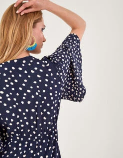 MONSOON Rori Embroidered Tea Dress Blue -Amour Fashion 25 64044361 4