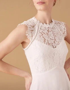 MONSOON Lilian Lace Bodice Bridal Dress Ivory -Amour Fashion 25 84012946 5