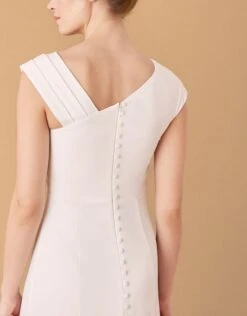 MONSOON Tess Embellished Brooch Bridal Dress Ivory -Amour Fashion 25 95191846 5