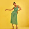 MONSOON Amanda Embellished Midi Dress In Recycled Polyester Green -Amour Fashion 51 34326407 6