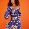 MONSOON Premium Embroidered Maxi Dress Blue -Amour Fashion 51 34732902 6