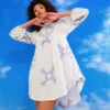 MONSOON Premium Embroidered Smock Dress With Sustainable Cotton White -Amour Fashion 51 34734513 6