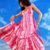 MONSOON Multi Stripe Tiered Cami Dress In LENZING™ ECOVERO™ Pink -Amour Fashion 51 34734610 6