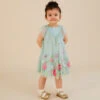 MONSOON Baby Ruffle Front Embroidered Mesh Dress Green -Amour Fashion 51 51216607 6