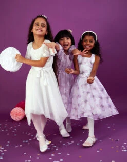 MONSOON Juliet Ribbon Lace Dress Ivory