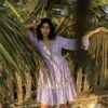 MONSOON Premium Embroidered Kaftan Dress In LENZING™ ECOVERO™ Purple -Amour Fashion 51 54187894 6