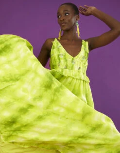 MONSOON Dalila Tie Dye Dress With Sustainable Viscose Green