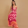 MONSOON Bandhani Dye Print Maxi Dress In LENZING™ ECOVERO™ Pink -Amour Fashion 51 54283310 6