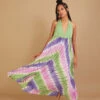 MONSOON Halter Chevron Tie Dye Print Dress In LENZING™ ECOVERO™ Pink -Amour Fashion 51 54283410 6