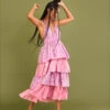 MONSOON Shibori Dye Print Tiered Dress Purple -Amour Fashion 51 54283694 6