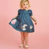 MONSOON Baby Foil Spot Character Chambray Dress Blue 1 MONSOON Baby Foil Spot Character Chambray Dress Blue -Amour Fashion 51 61200802