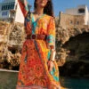 MONSOON Palm Print Dress In LENZING™ ECOVERO™ Orange -Amour Fashion 51 64178515 7